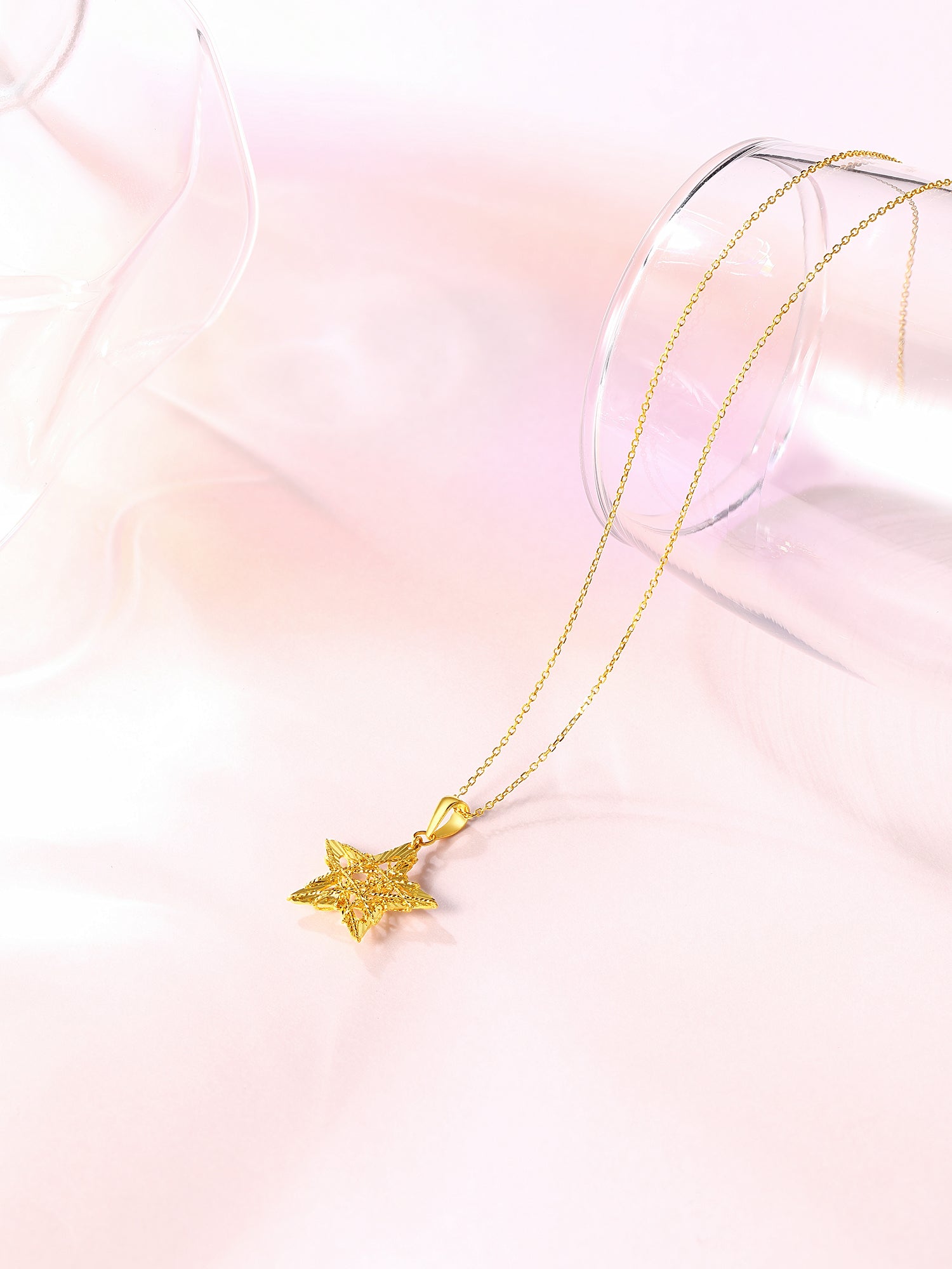 "infinite" 24K Gold Pendant Star 0.96-1.46g A049616