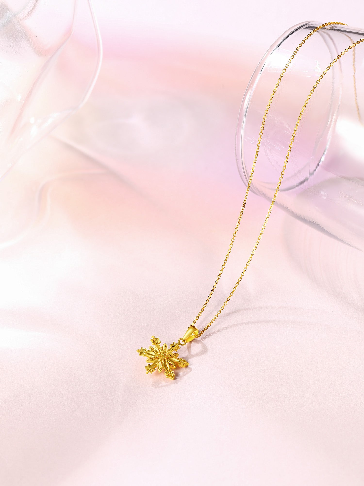 "infinite" 24K Gold Pendant Snowflake 0.92-1.42g A049617