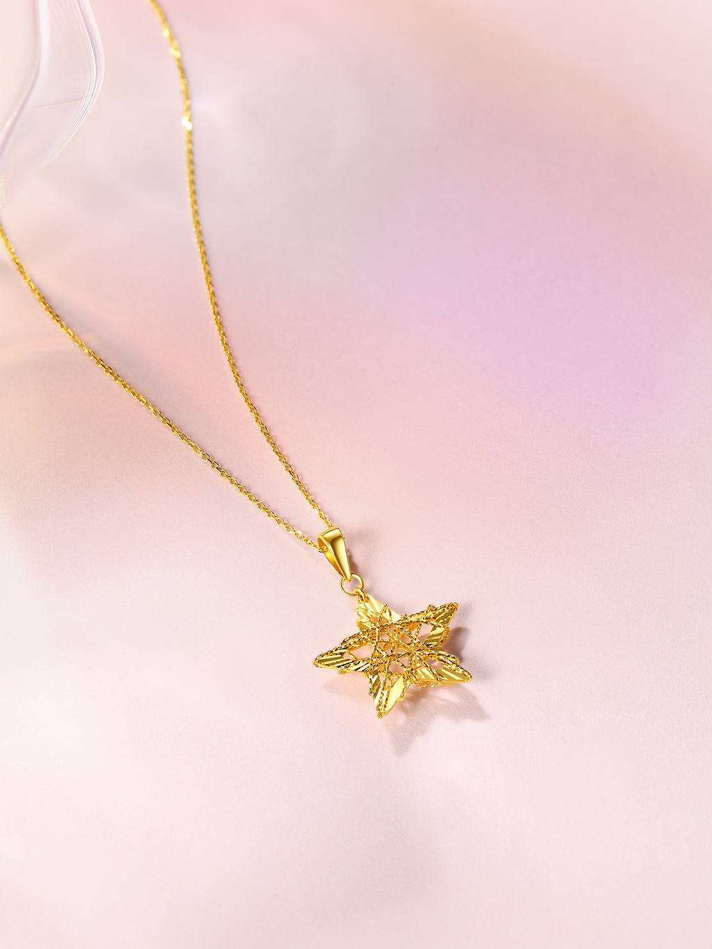 "infinite" 24K Gold Pendant Star 0.96-1.46g A049616