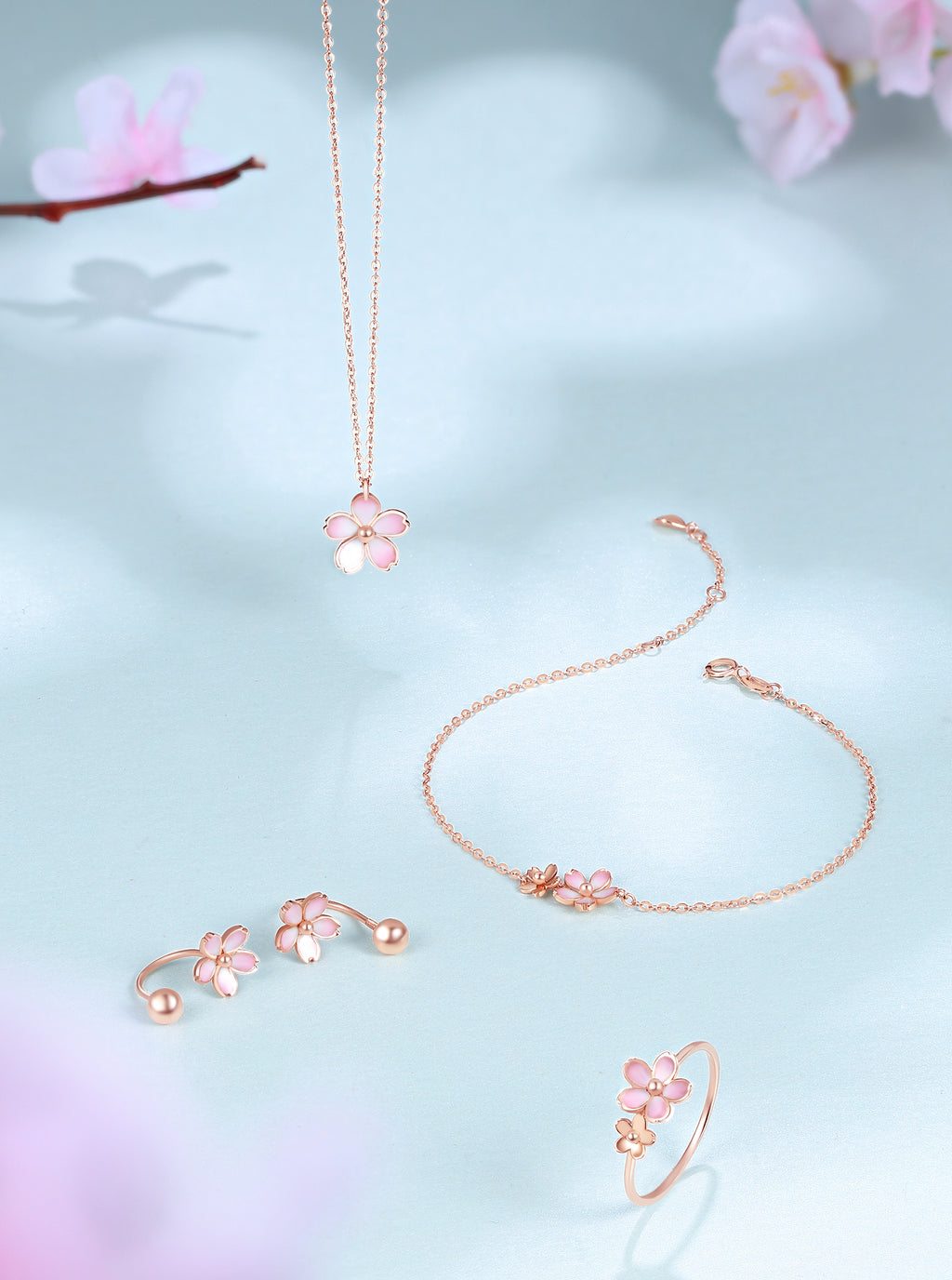 日艺馆 18K Rose Gold Earrings              Flower 1.2-1.6g KIHH096838