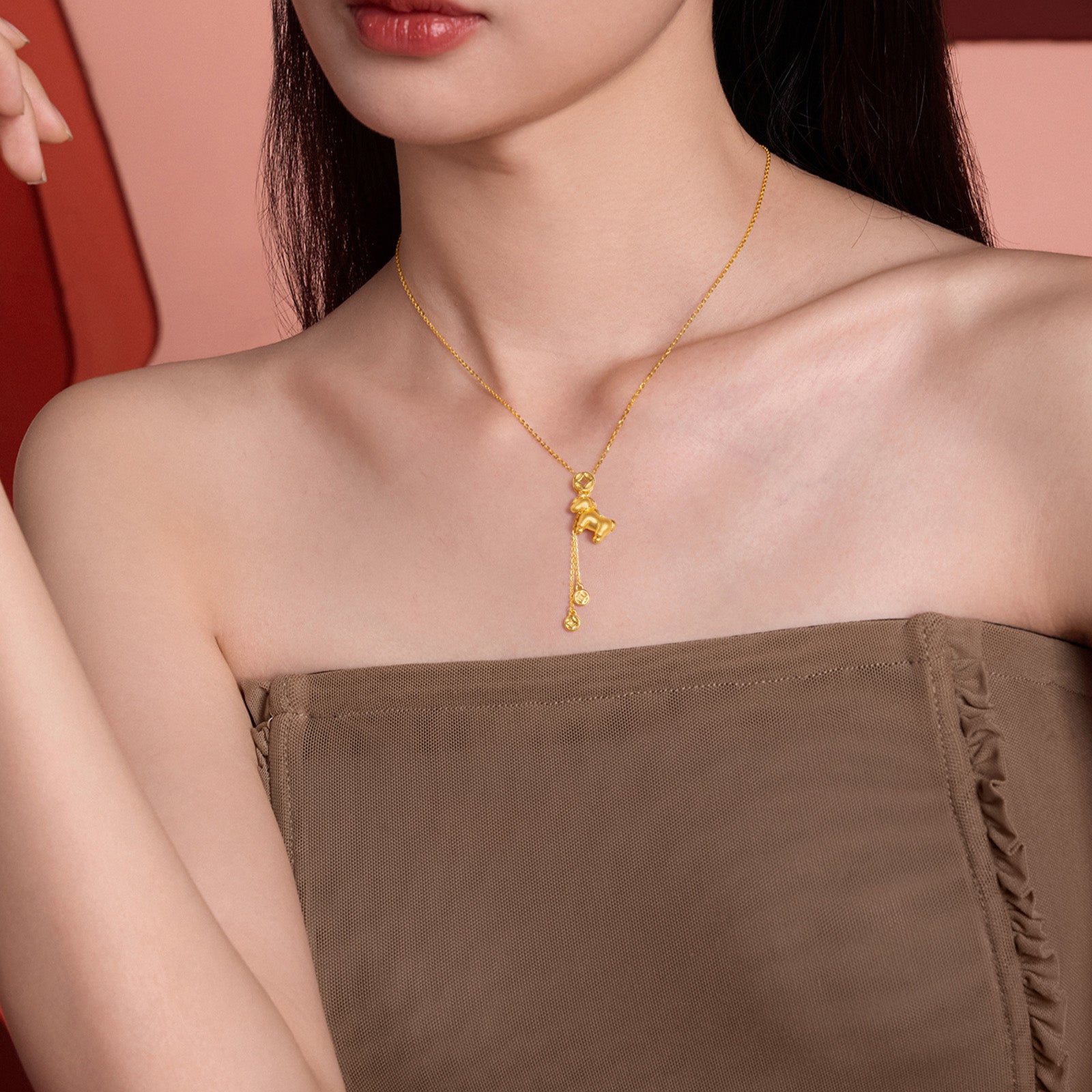 'Year of the Horse' 24K Gold Pendant Horse Coin 1.7-2g A0422088