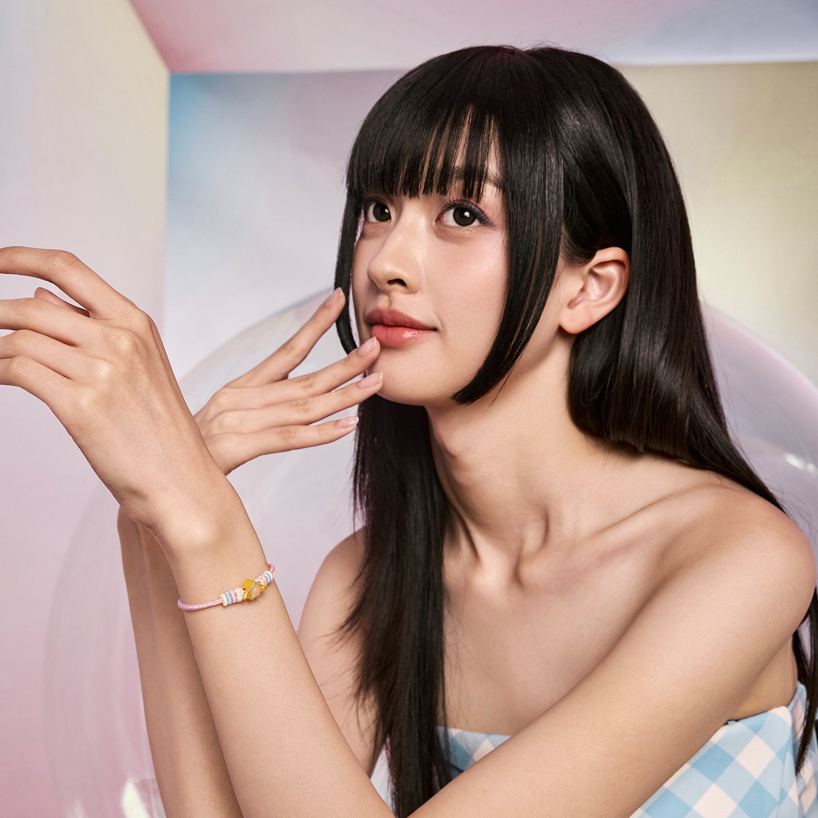 「Pop wu~」24K 黃金串飾手鍊 星星 0.5-0.65克 A1615620