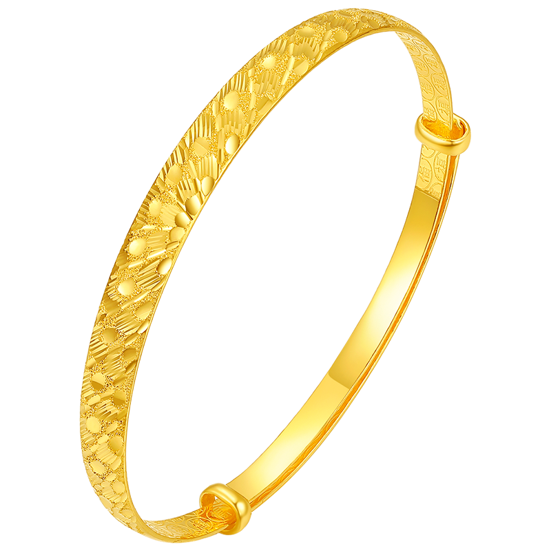 999 24K Gold Bangle Bracelet 16-18g AB102324