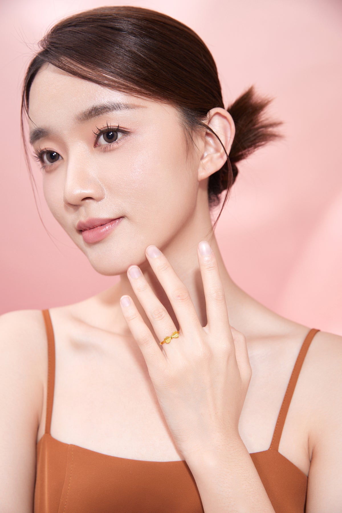 999 24K Gold Ring Bow 2.6-3.2g A0111381