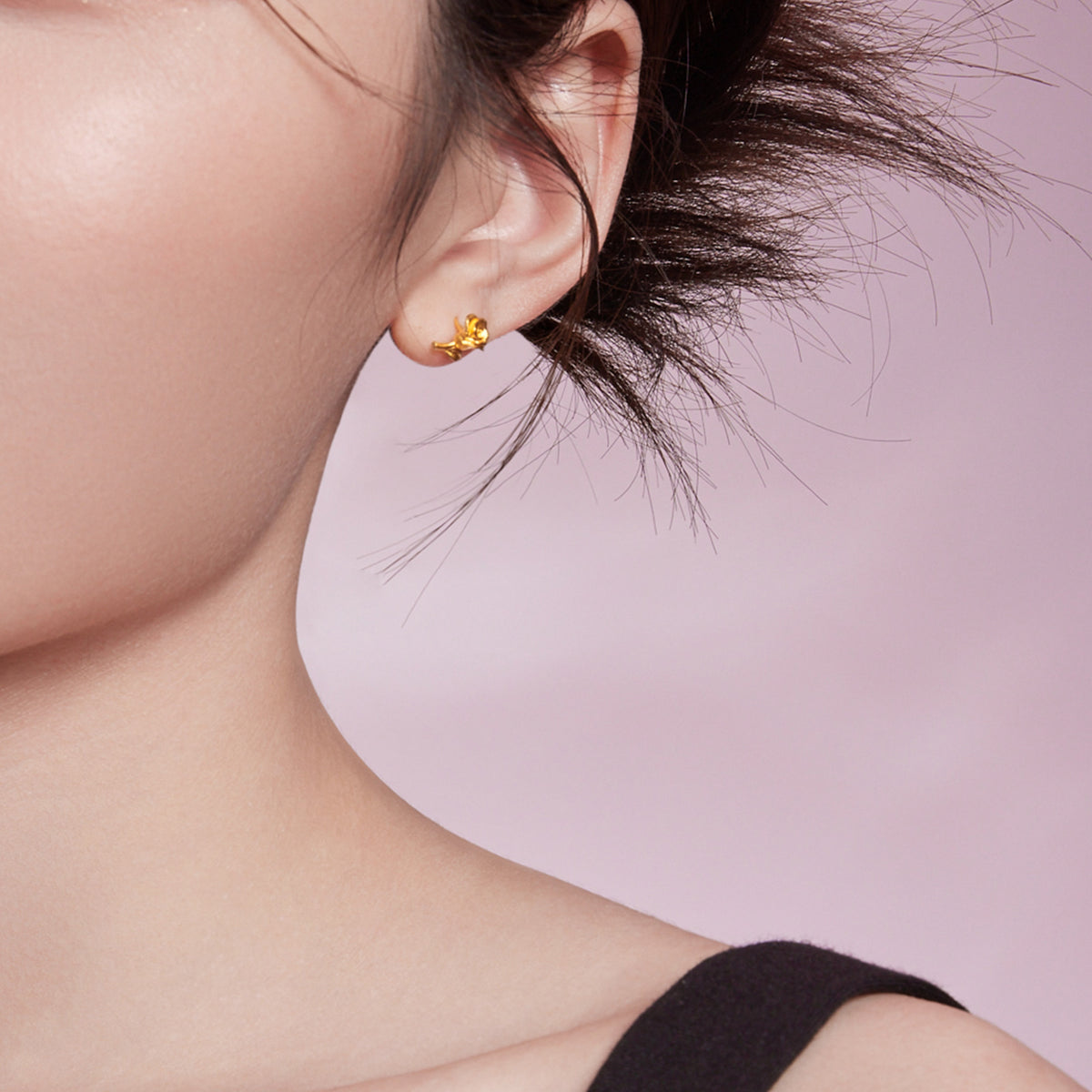 999 24K Gold Earrings Flower 1.4-2.2g A0911676