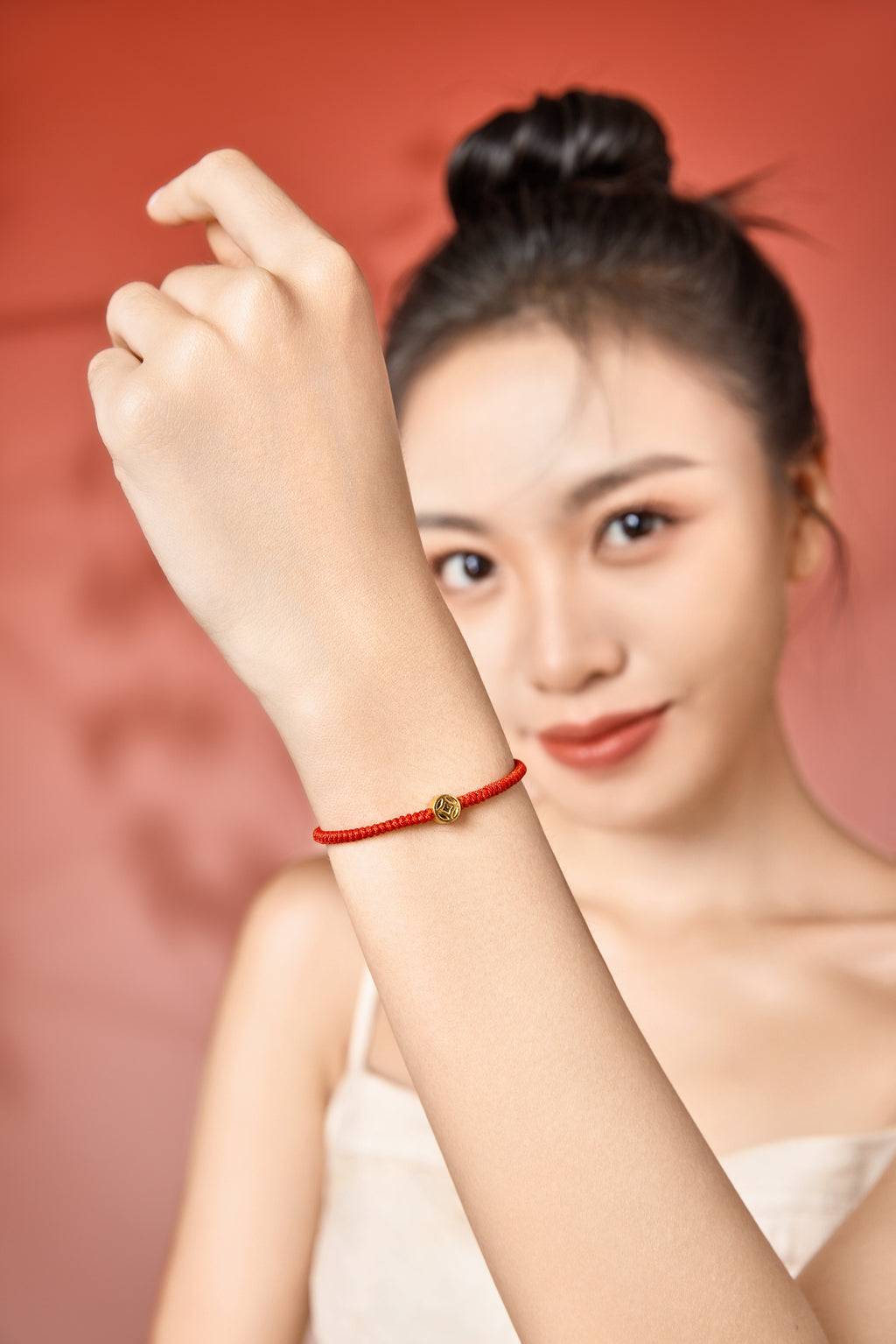 999 24K Gold String Bracelet Coin 1.19-1.59g A1711118