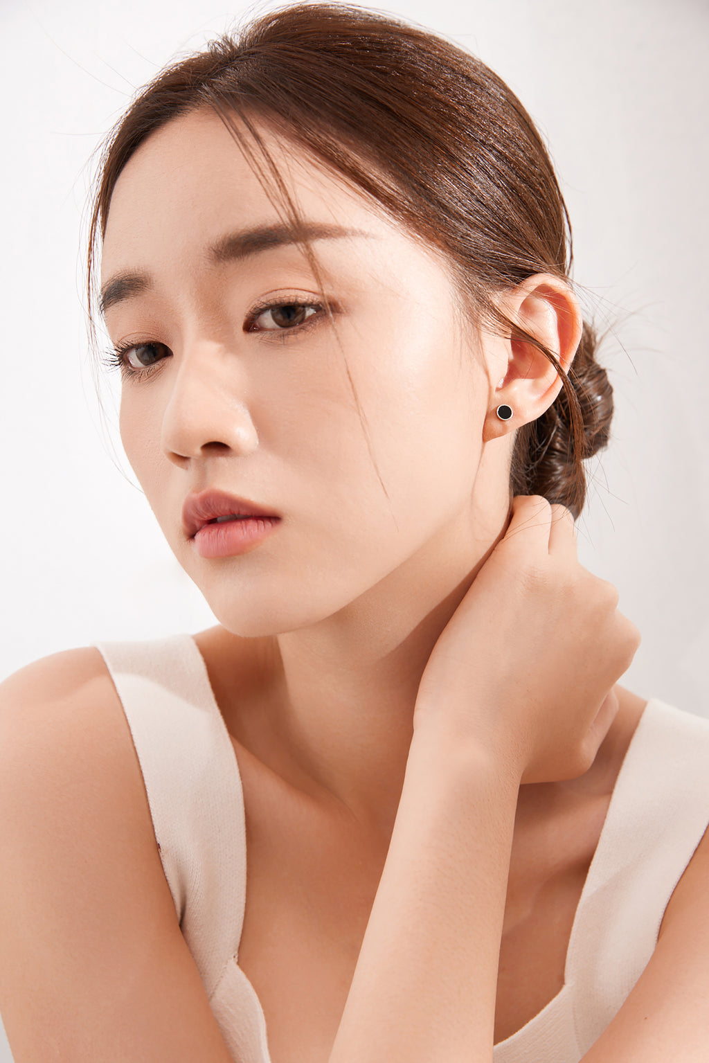 ZHOU LIU FU 925 Sterling Silver Stud Earrings Black Onyx Earrings Hypoallergenic Birthday Jewelry Gifts for Women Men