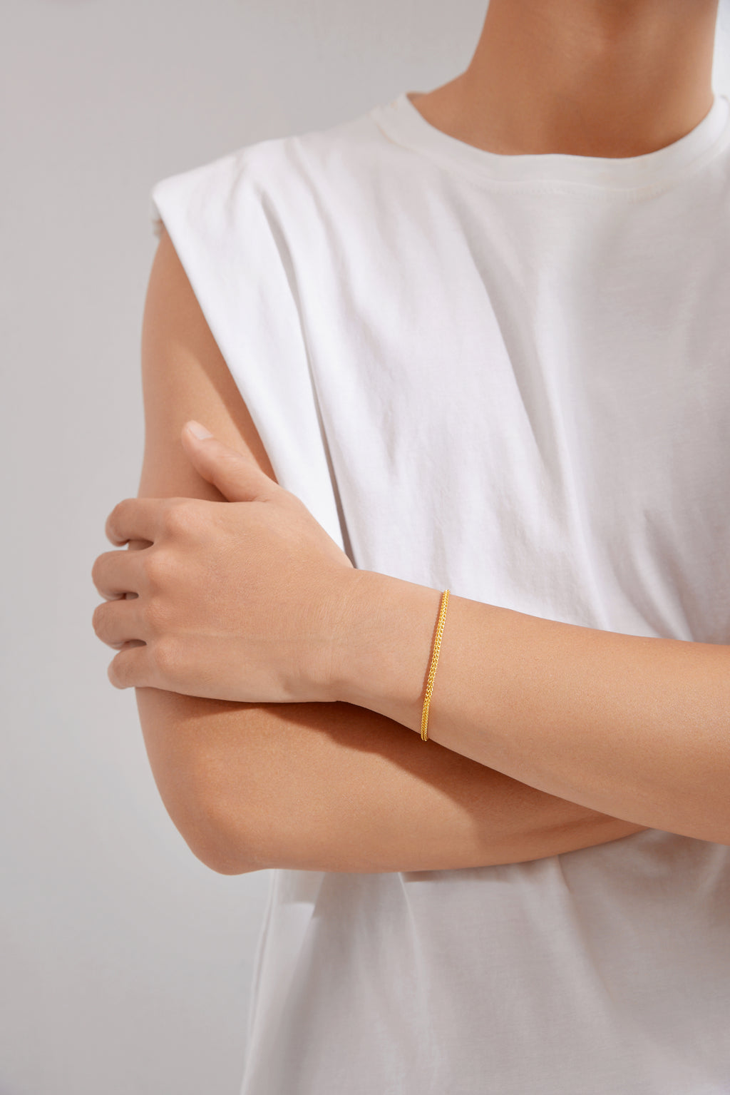 999 24K Gold Chain Bracelet 5.5-7.3g A0710973