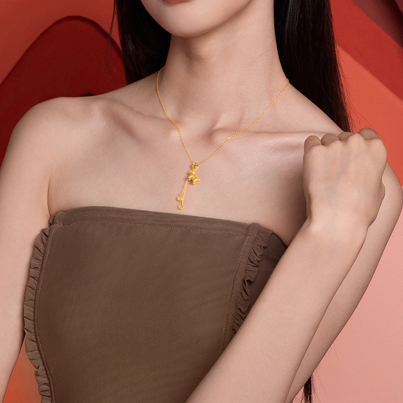 'Year of the Horse' 24K Gold Pendant Horse Coin 1.7-2g A0422088