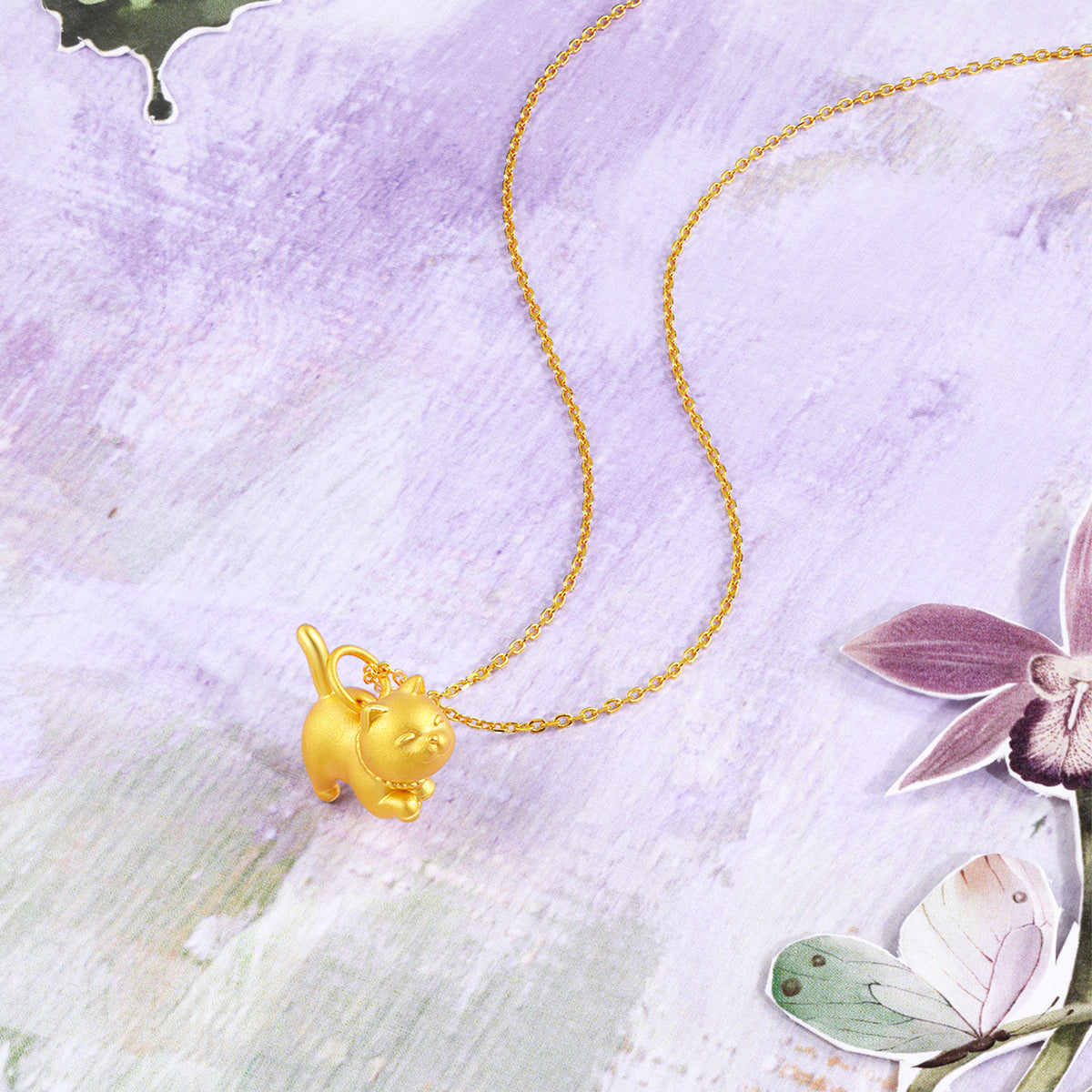 "Fantasy Forest" 24K Gold Pendant            Cat 1-1.3g A0413812