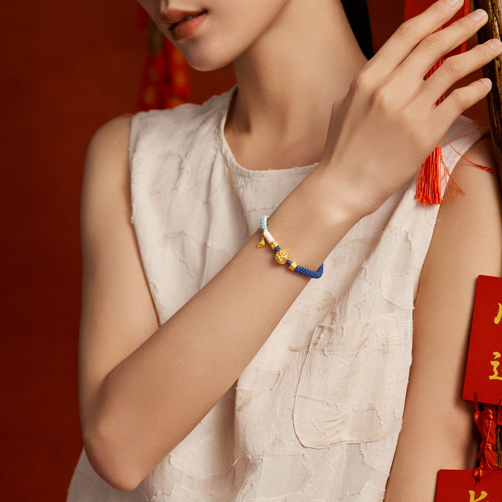 九華山 24K 金手鍊 地藏菩薩地頂山 A1715506