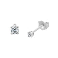 18K White Gold Earrings Diamond 0.1ct 0.6-0.8g KGDB090826