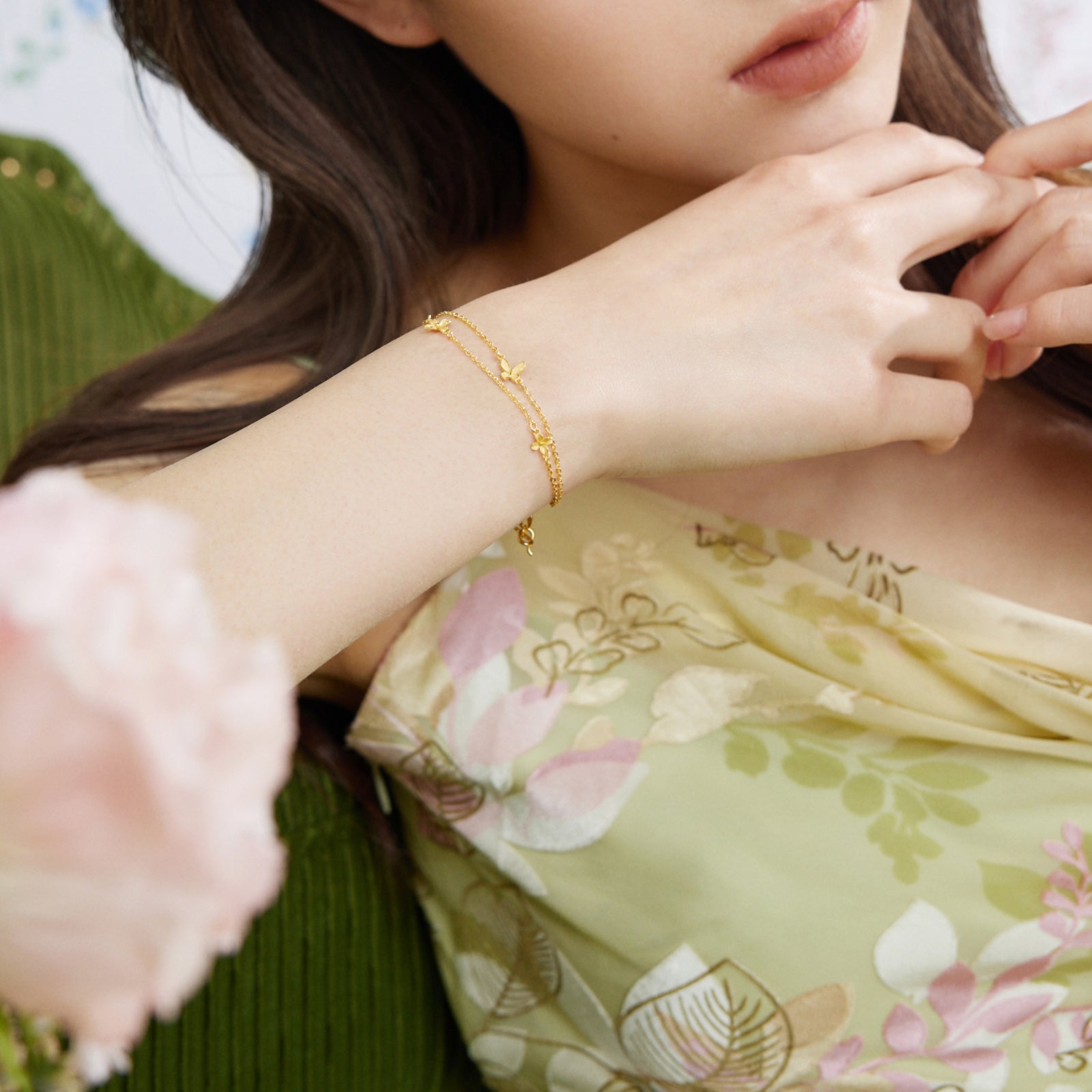 「Annie's Garden」999足金手鍊 花朵 2.6-2.9克 A0713018