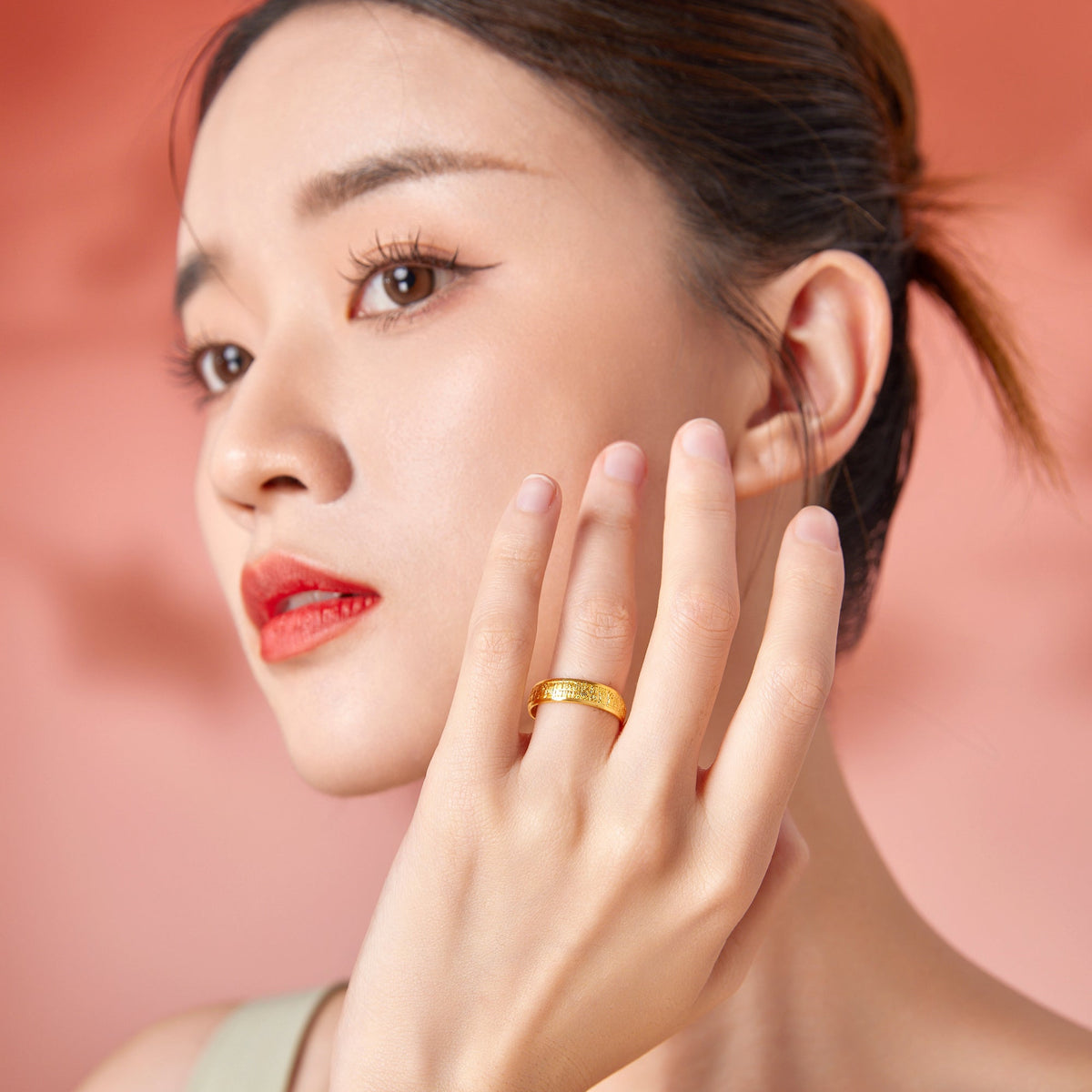 999 24K Gold Ring Fu 4-6g A0110866