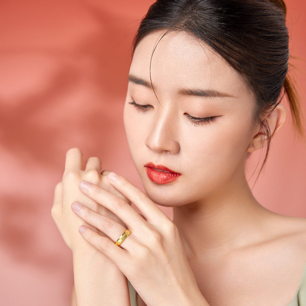 999 24K Gold Ring Fu 4-6g A0110866