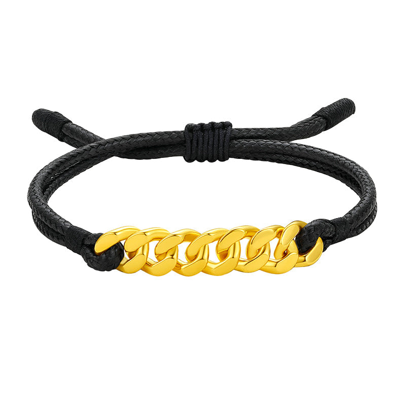 "ZHOU LIU FU X Johnny Huang" 24K Gold Bracelet  4-4.5g A1711583