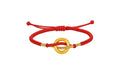 24K Gold String Bracelet Peace Buckle 0.6-0.9g A179822
