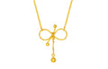 "infinite" 24K Gold Pendant Necklace              Bow 2.41-3.01g AW066645