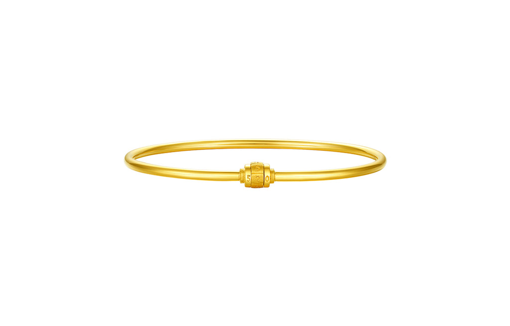 999 24K Gold Bangle Bracelet 9.2-9.8g AB107536