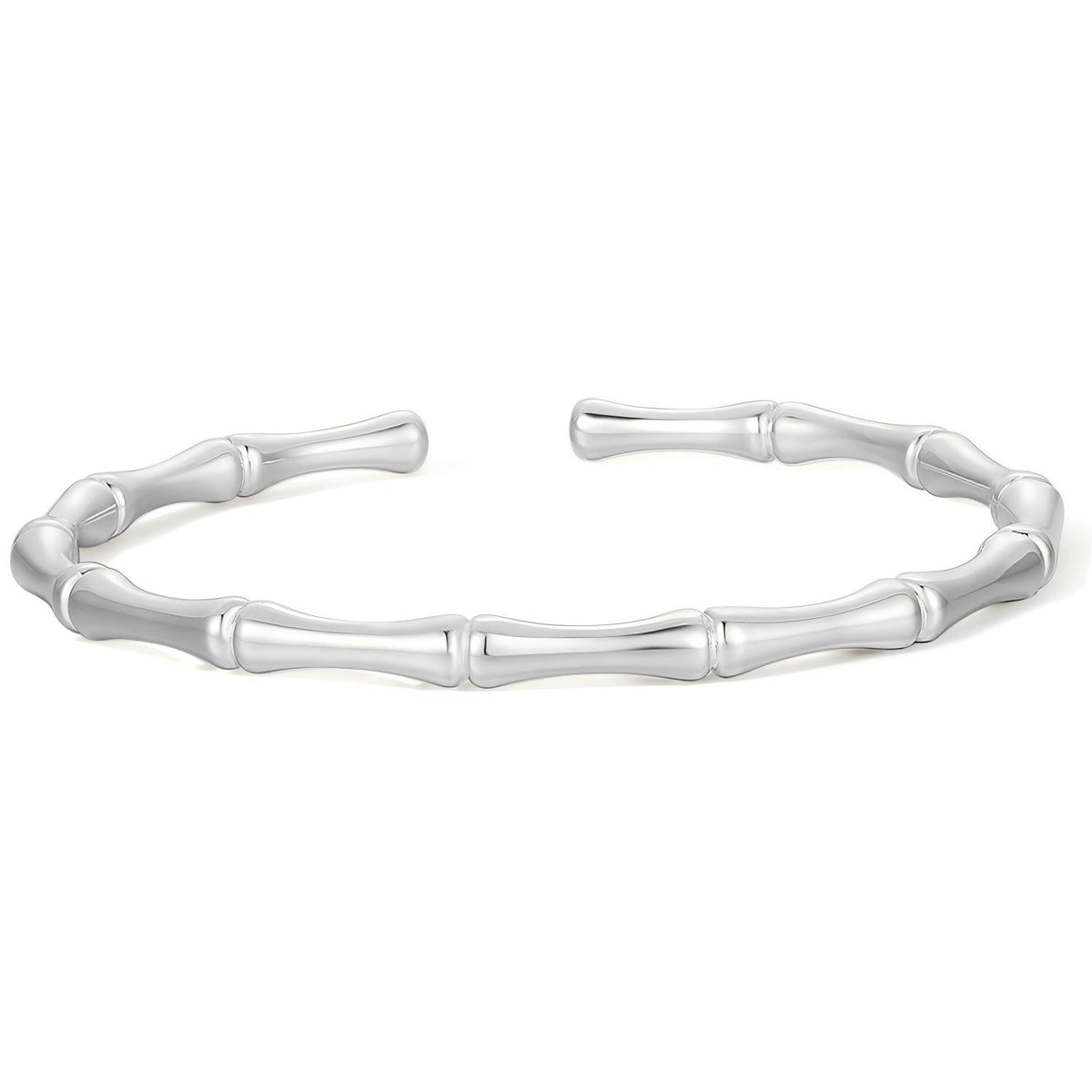 ZHOU LIU FU .999 Fine Silver Solid Adjustable Cuff Bangle Bracelet for Women, Bone-Shaped Fine Jewelry Halloween Gift for Her 2.12–2.2 in