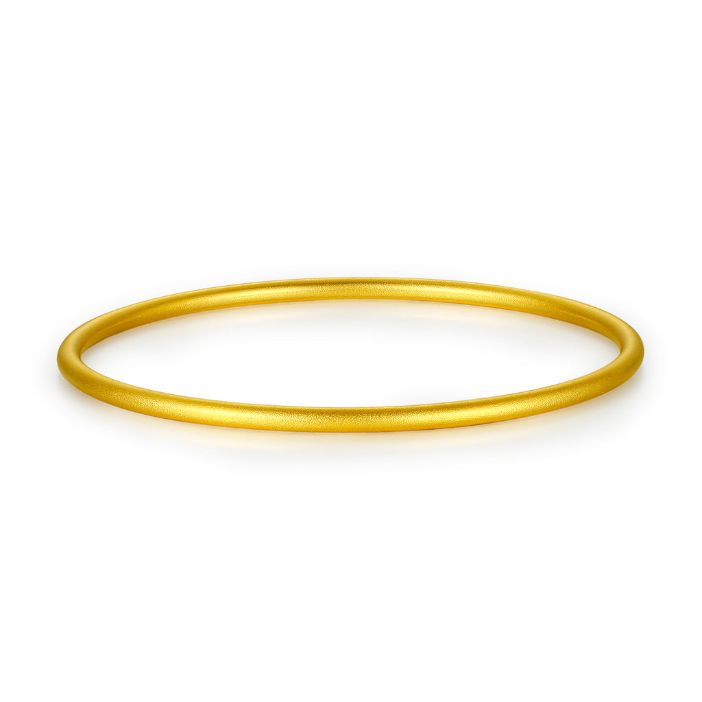 999 24K Gold Bangle Bracelet 7.5-9.5g AA106728