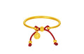 999 24K Gold Bangle Bracelet Flower 7.5-9.5g A1015466