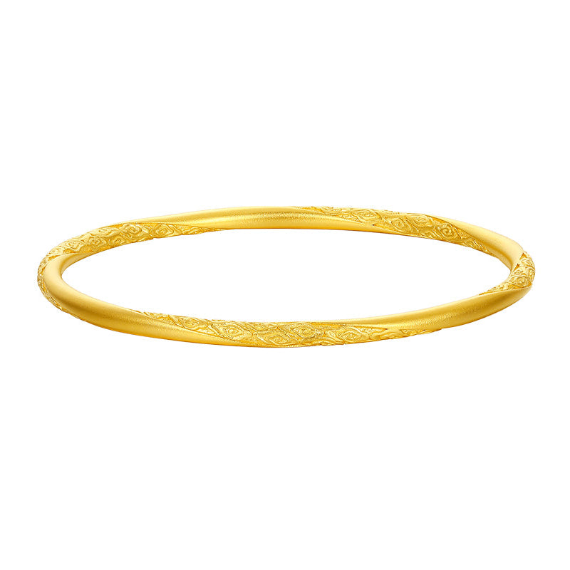 Antiquity Gold' 999.9 24K Gold Bangle Bracelet 21-26g A1013267