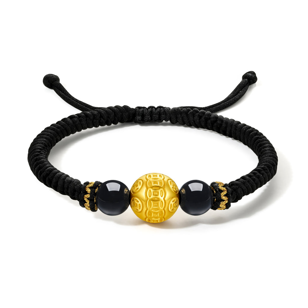 24K Gold String Bracelet 8-8.5mm 1.3-1.6g A1712053
