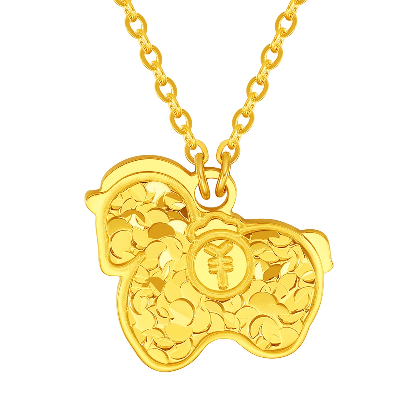 'Year of the Horse' 24K Gold Pendant Necklace Horse 3.9-4.2g 40cm-45cm A0615533