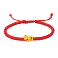"Chinese Zodiac Snake" 24K Gold String Bracelet Snake 0.3-0.6g A1714864