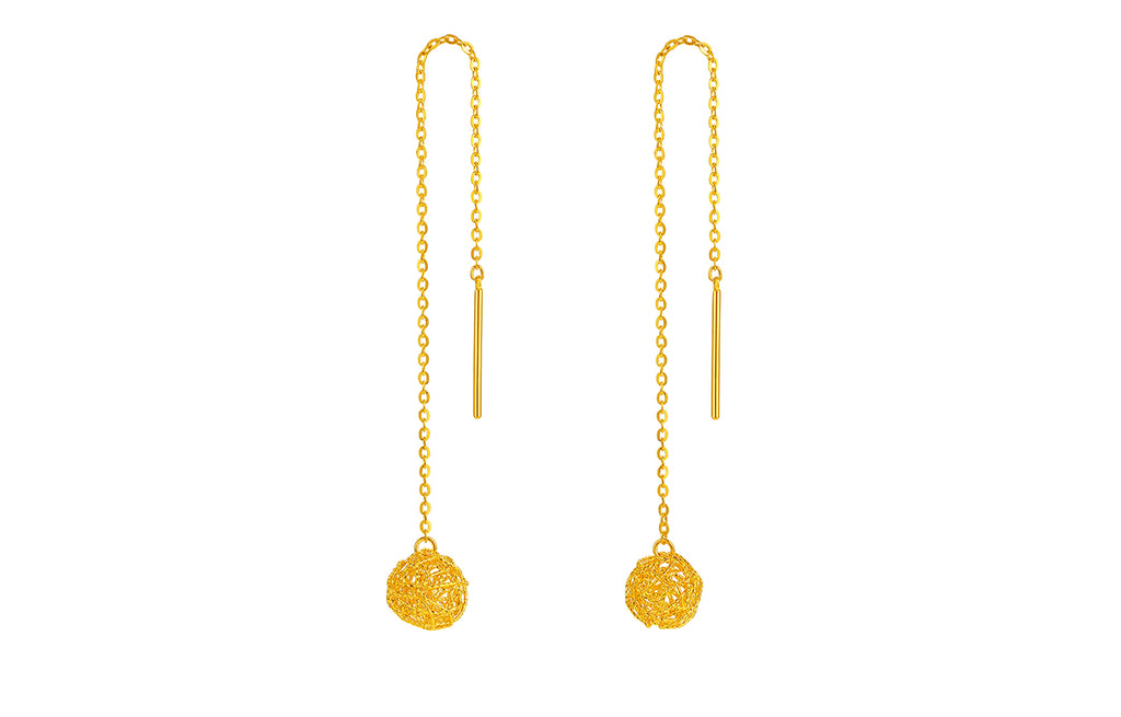 "infinite" 24K Gold Earrings 1.83-2.13g A0910255