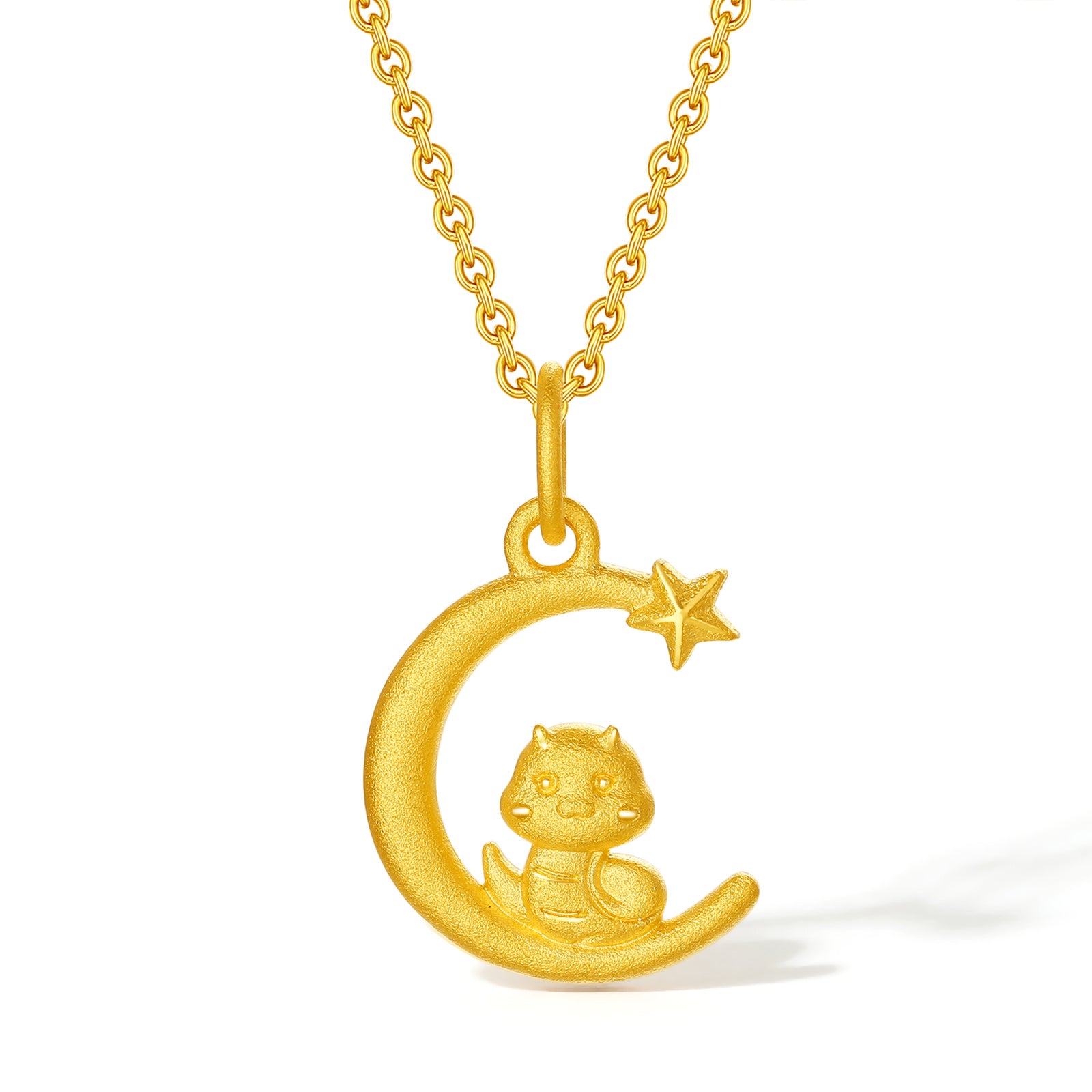 "Chinese Zodiac Snake" 999 24K Gold Pendant Star 1.5-1.8g A0413154