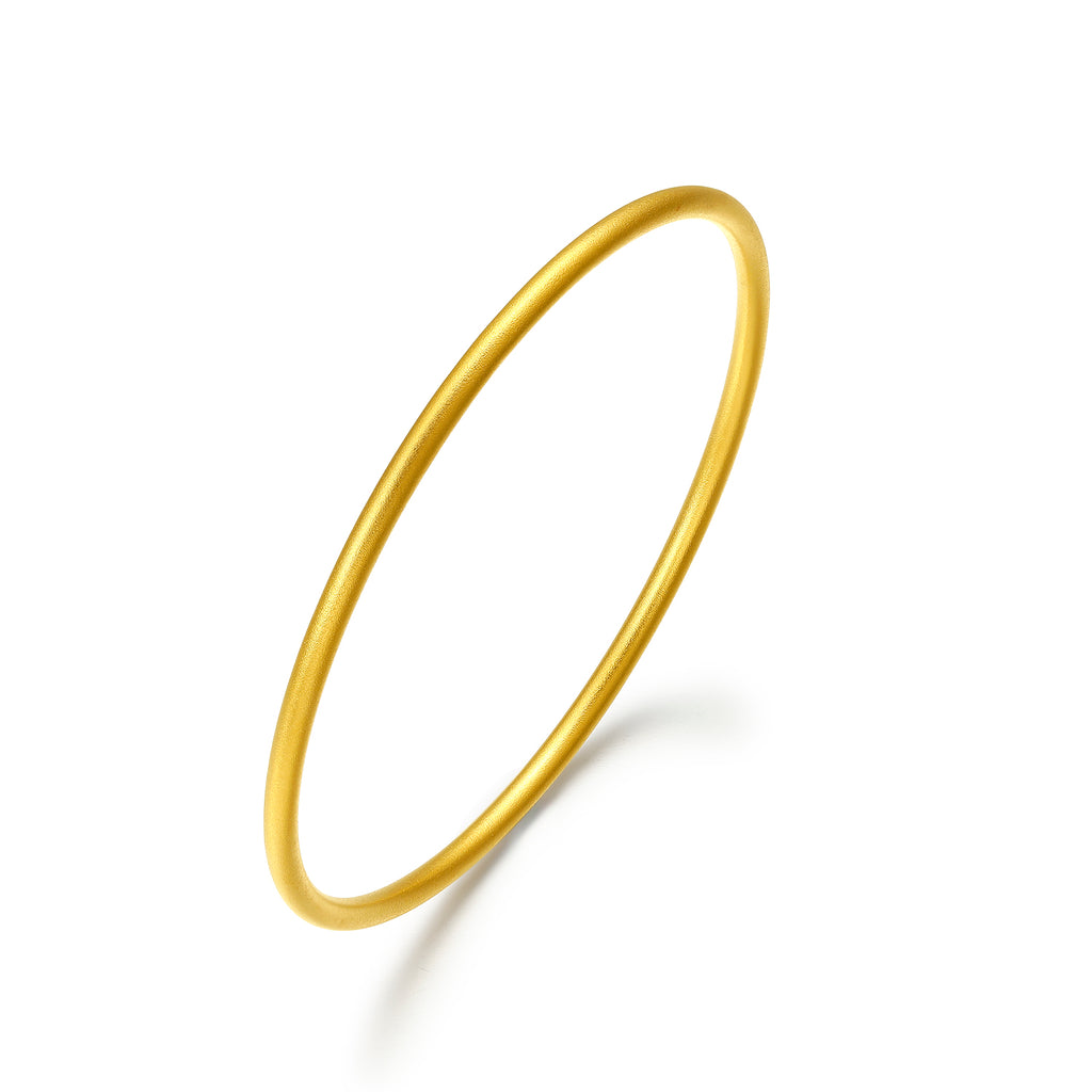 999 24K Gold Bangle Bracelet 7.5-9.5g AA106728
