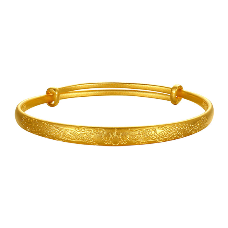 Antiquity Gold' 999.9 24K Gold Bangle Bracelet 31-34g AA104788