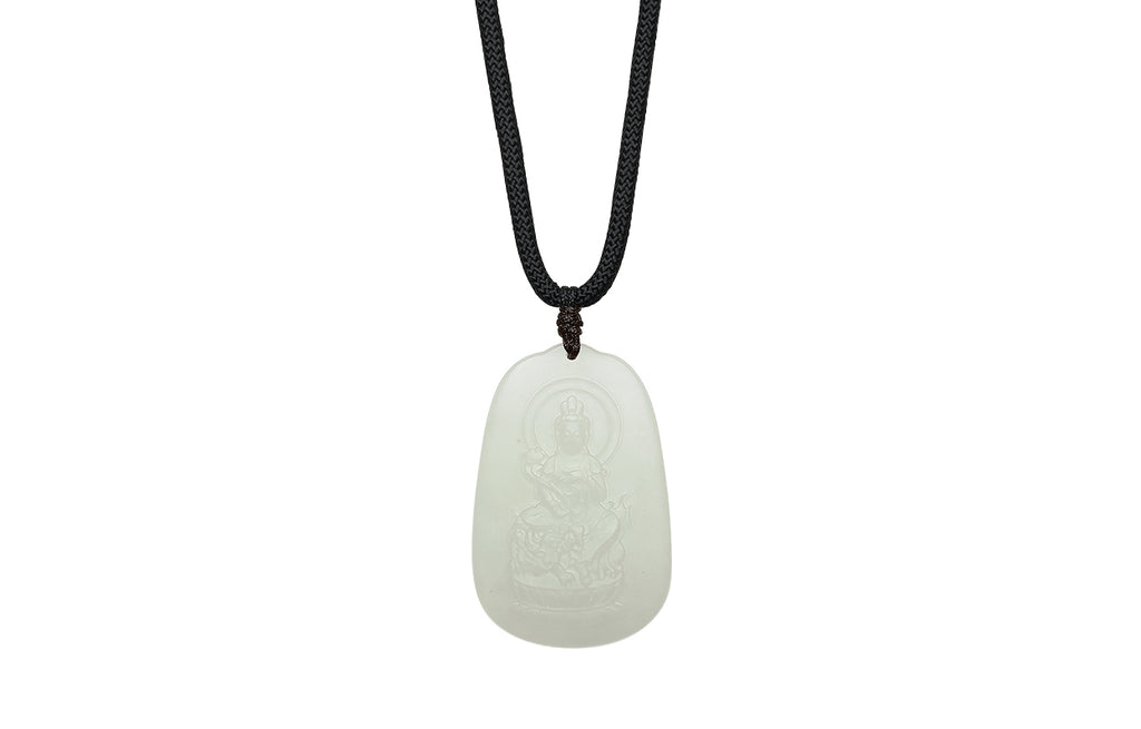 Pendant Hetian Jade Manjushri Bodhisattva Y0414341