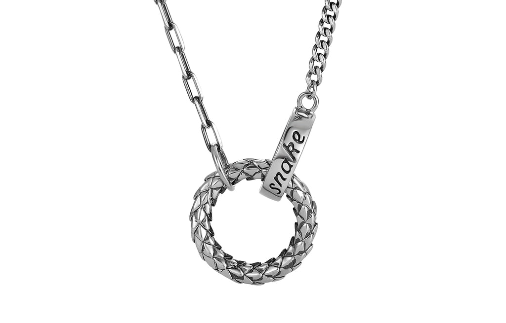 950 Platinum Pendant Necklace Interlocking rings 13.3-17.3g B069391