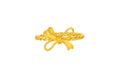 "Girl's Worries" 24K Gold Ring Bow 1.9-3.2g A0115791