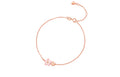 日艺馆 18K Rose Gold Chain Bracelet              Flower 1-1.4g KIHH076840