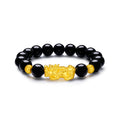 24K Gold Beaded Bracelet Agate Pixiu 4-4.3g ADMN193469
