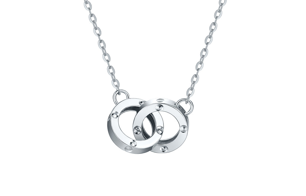   950 Platinum Pendant Necklace              Interlocking Circles 2.9-3.3g B068411