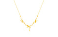 "Girl's Worries" 24K Gold Pendant Necklace Bow 5.38-6.58g A0615789