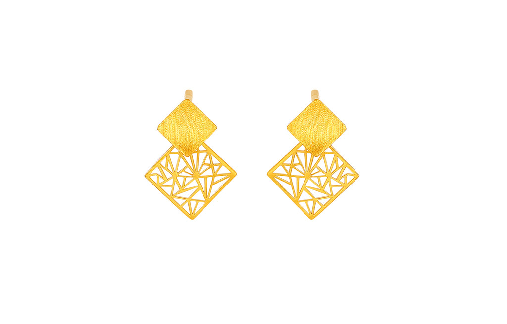 "infinite" 24K Gold Earrings 0.8-1.4g A099566