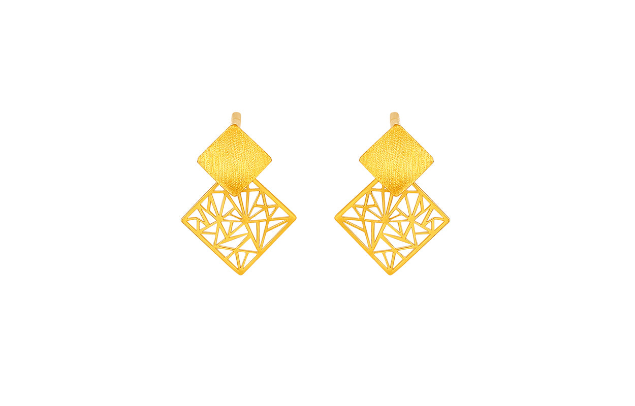 "infinite" 24K Gold Earrings 0.8-1.4g A099566
