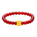 24K Gold Beaded Bracelet Agate 0.6-0.9g Shun 顺 A1911358