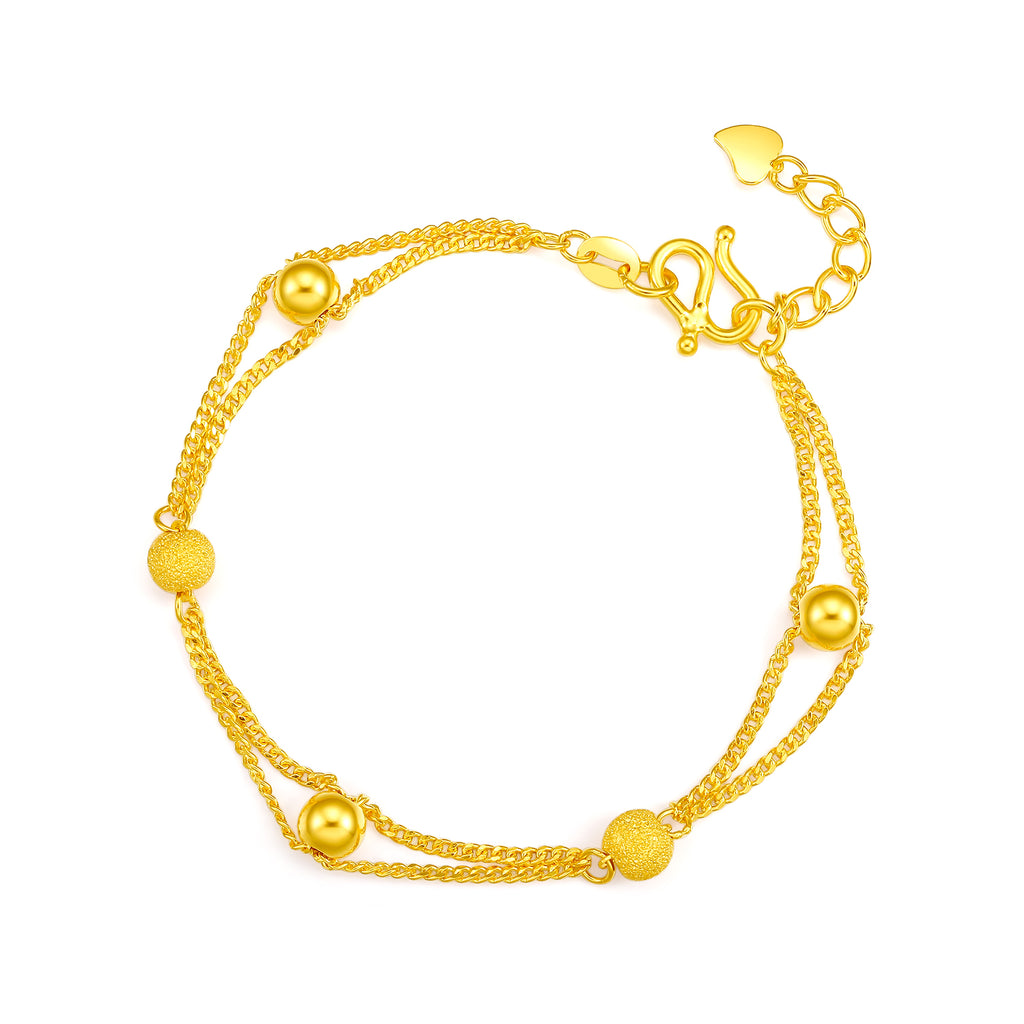 999 24K Gold Chain Bracelet 5.3-5.8g AA072322