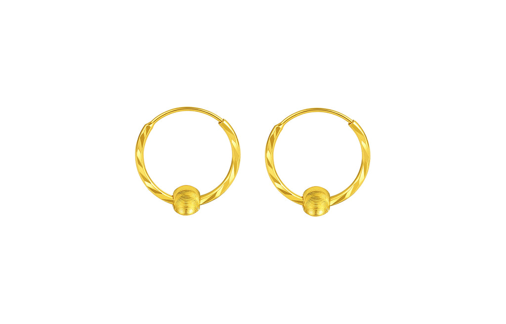 "infinite" 24K Gold Earrings 0.9-1.35g A0910235