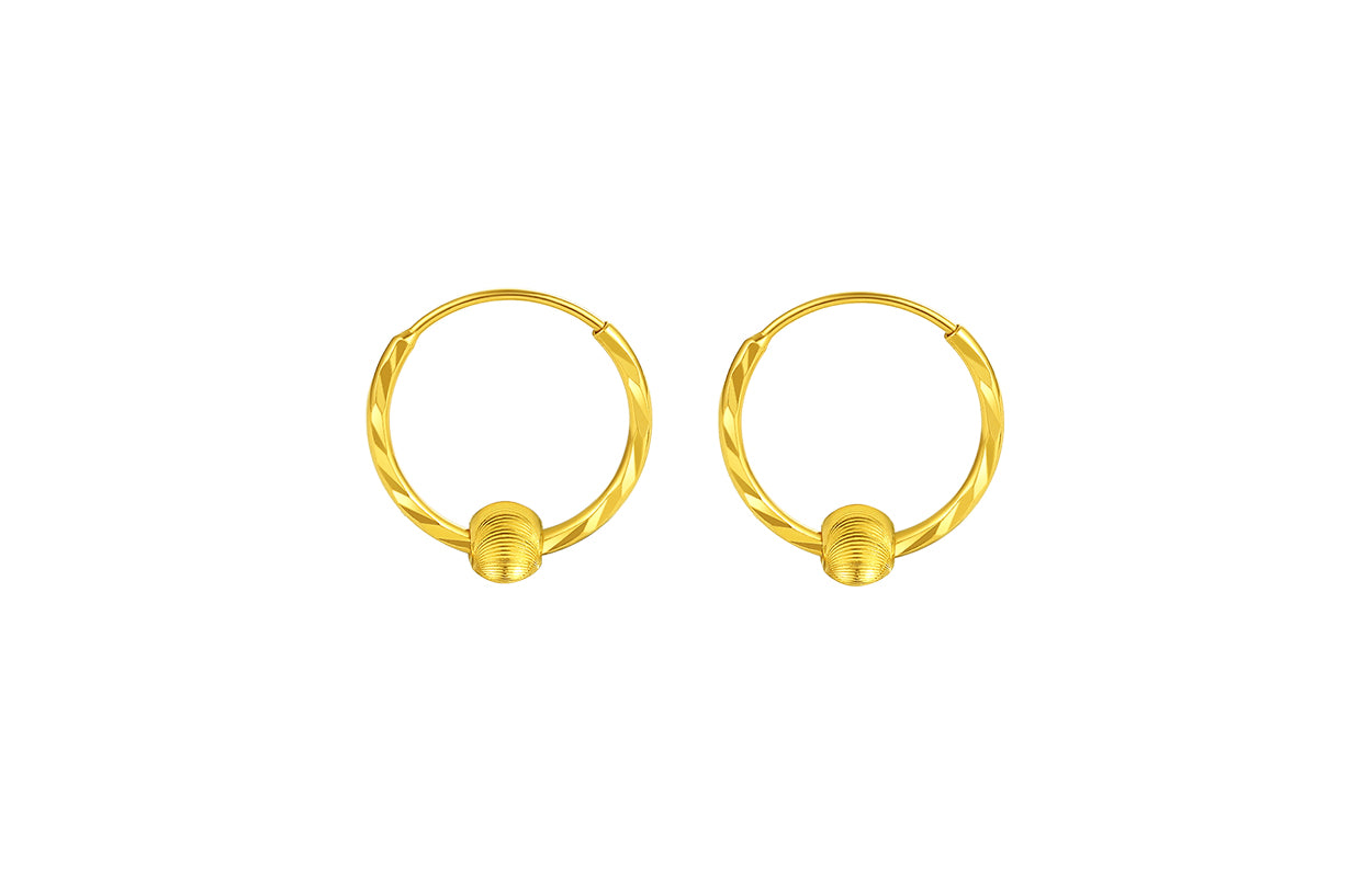 "infinite" 24K Gold Earrings 0.9-1.35g A0910235