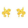 'Year of the Horse' 24K Gold Stud Earrings Horse 2.1-2.3g A0915547