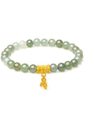 24K Gold Beaded Bracelet 5.7-6.2mm Bamboo 0.55-0.65g Y1910807