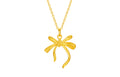 999 24K Gold Pendant Necklace Bow 3.48-3.88g A0614057